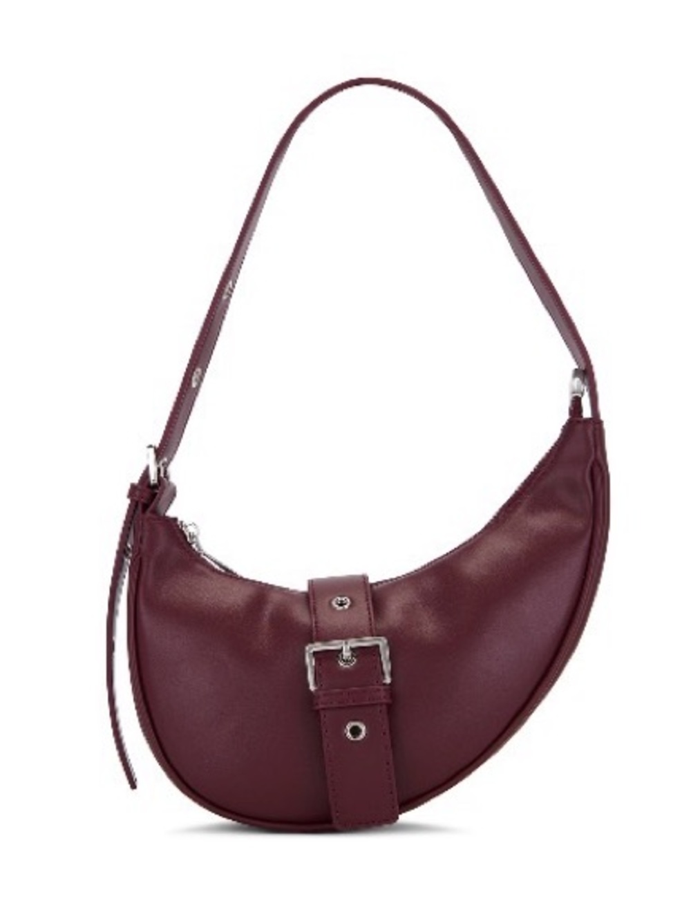 8 Other Reasons Crescent Shoulder Bag in Burgundy
